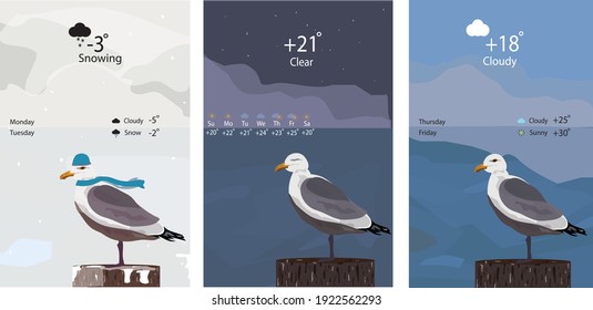a mobile app weather forecast template