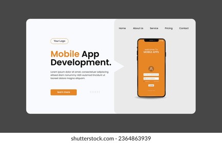 mobile app website landing page design 