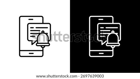 Mobile App White Icon Set Design
