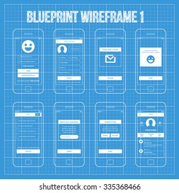 Mobile App Wireframe Ui Kit ?1. Splash screen, create account, check your e-mail, login screen, help screen, reset password screen, invalid e-mail screen, profile screen, main screen, sign up screen.