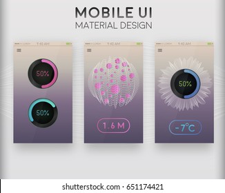  Mobile application. The concept of the interface design of the apps. Vector EPS 10.