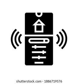 mobile application for control and setting smart home glyph icon vector. mobile application for control and setting smart home sign. isolated contour symbol black illustration