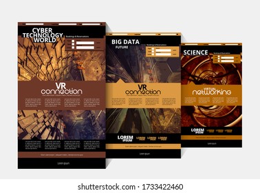 Mobile application design with abstract technology concept