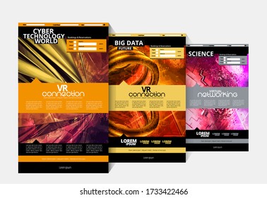 Mobile application design with abstract technology concept