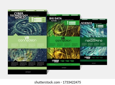 Mobile application design with abstract technology concept