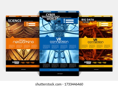 Mobile application design with abstract technology concept 