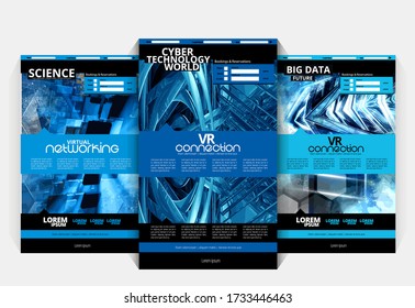 Mobile application design with abstract technology concept 