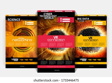 Mobile application design with abstract technology concept 