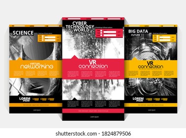 Mobile application design with abstract technology concept 