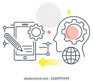 Mobile Application Design and Development - Illustration  as EPS 10 File
