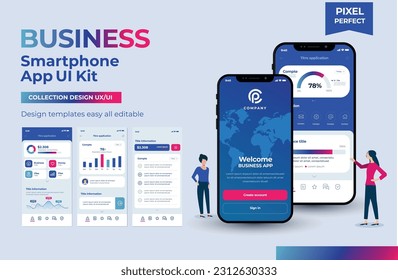 Mobile Application Design Templates Set