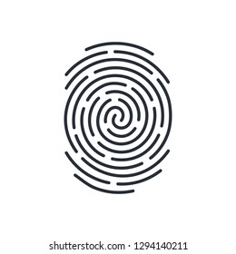 Mobile Application for Fingerprint Recognition Identity Person on White Background