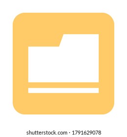 mobile application folder file archive web button menu digital flat style icon vector illustration