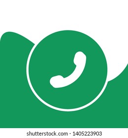 Mobile application in green. Vector Icons