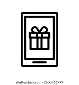 Mobile Application Icon Featuring a Gift Box for E-Gifting Platforms