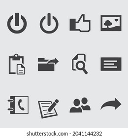 mobile application icon template. Information technology editable stroke outline icon set with IT network system, communication, online computer, website content, web design, 