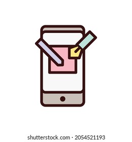 Vektorgrafik-Symbol für mobile Anwendungen