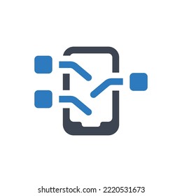 Mobile application icon (Vector illustration)