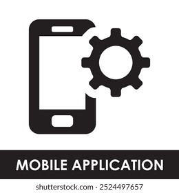 MOBILE APPLICATION ICON.
MOBILE APPLICATION VECTOR AND SILHOUETTE