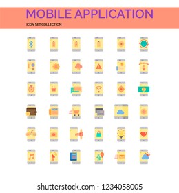 Mobile Application Icons Set. UI Pixel Perfect Well-crafted Vector Thin Line Icons. The illustrations are a vector.