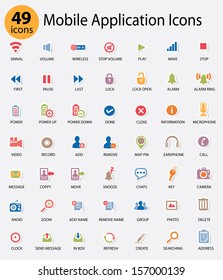 Mobile and Application icons,vector