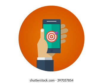 Mobile Application Illustration - Flat Icon
