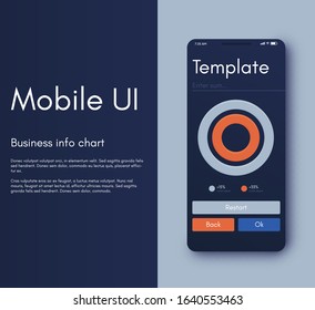 Mobile application infographic interface. Ui design, vector illustration. Infographics for web and mobile app