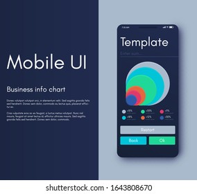 Mobile application infographic interface. Ui design, vector illustration. Infographics for web and mobile app