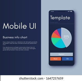 Mobile application infographic interface. Ui design, vector illustration. Infographics for web and mobile app