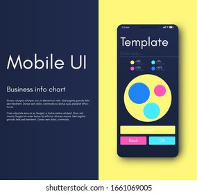 Mobile application infographic interface. Ui design, vector illustration. Infographics for web and mobile app