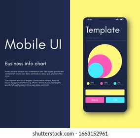 Mobile application infographic interface. Ui design, vector illustration. Infographics for web and mobile app