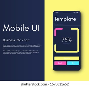 Mobile application infographic interface. Ui design, vector illustration. Infographics for web and mobile app
