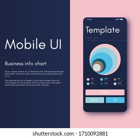 Mobile application infographic interface. Ui design, vector illustration. Infographics for web and mobile app