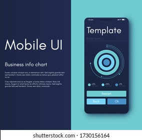 Mobile application infographic interface. Ui design, vector illustration. Infographics for web and mobile app