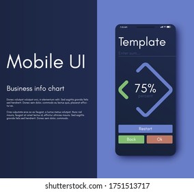 Mobile application infographic interface. Ui design, vector illustration. Infographics for web and mobile app