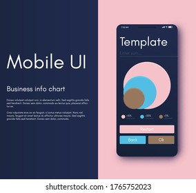 Mobile application infographic interface. Ui design, vector illustration. Infographics for web and mobile app