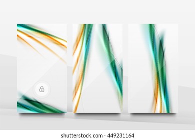 Mobile application interface background, user interface - UI. Smartphone screen mockup gui - wave pattern