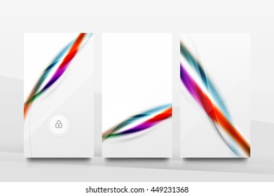 Mobile application interface background, user interface - UI. Smartphone screen mockup gui - wave pattern