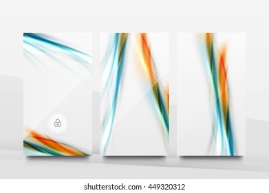 Mobile application interface background, user interface - UI. Smartphone screen mockup gui - wave pattern