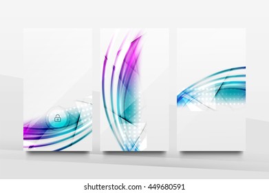 Mobile application interface background, user interface - UI. Smartphone screen mockup gui - wave pattern