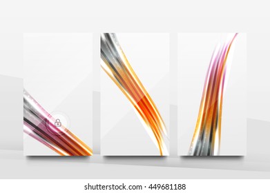 Mobile application interface background, user interface - UI. Smartphone screen mockup gui - wave pattern