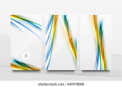Mobile application interface background, user interface - UI. Smartphone screen mockup gui - wave pattern