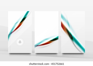 Mobile application interface background, user interface - UI. Smartphone screen mockup gui - wave pattern