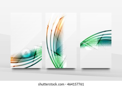 Mobile application interface background, user interface - UI. Smartphone screen mockup gui - wave pattern