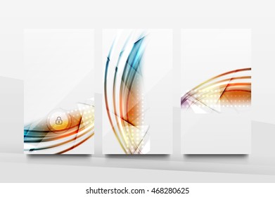 Mobile application interface background, user interface - UI. Smartphone screen mockup gui - wave pattern