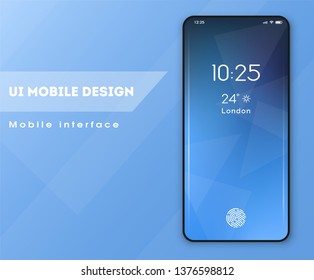 Mobile application interface design.