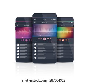 Mobile application interface vector design