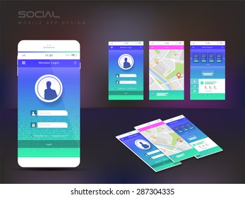 Mobile application interface vector design
