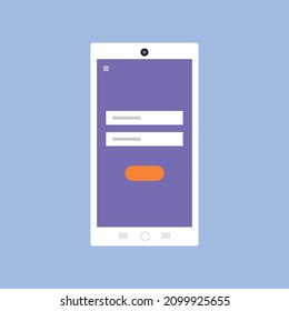 Mobile application Login UI wireframe design