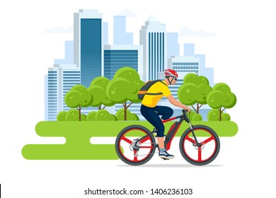 Mobile application on the phone for renting a bike in the city. EV bike station. City Life with Eco Transportation. Healthy Lifestyle.